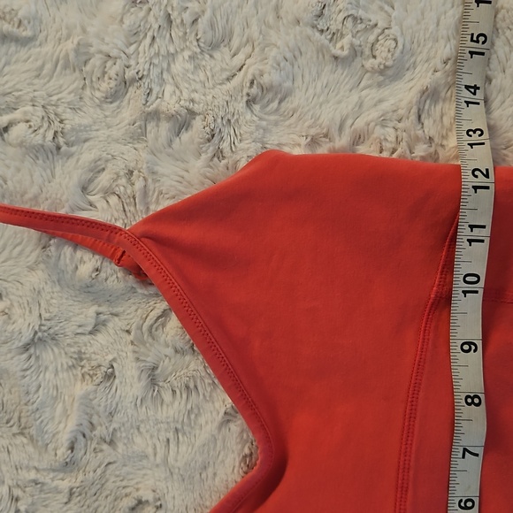 Lululemon Coral peachy pink spaghetti strap workout top Sz.6 Athletic - Picture 4 of 7